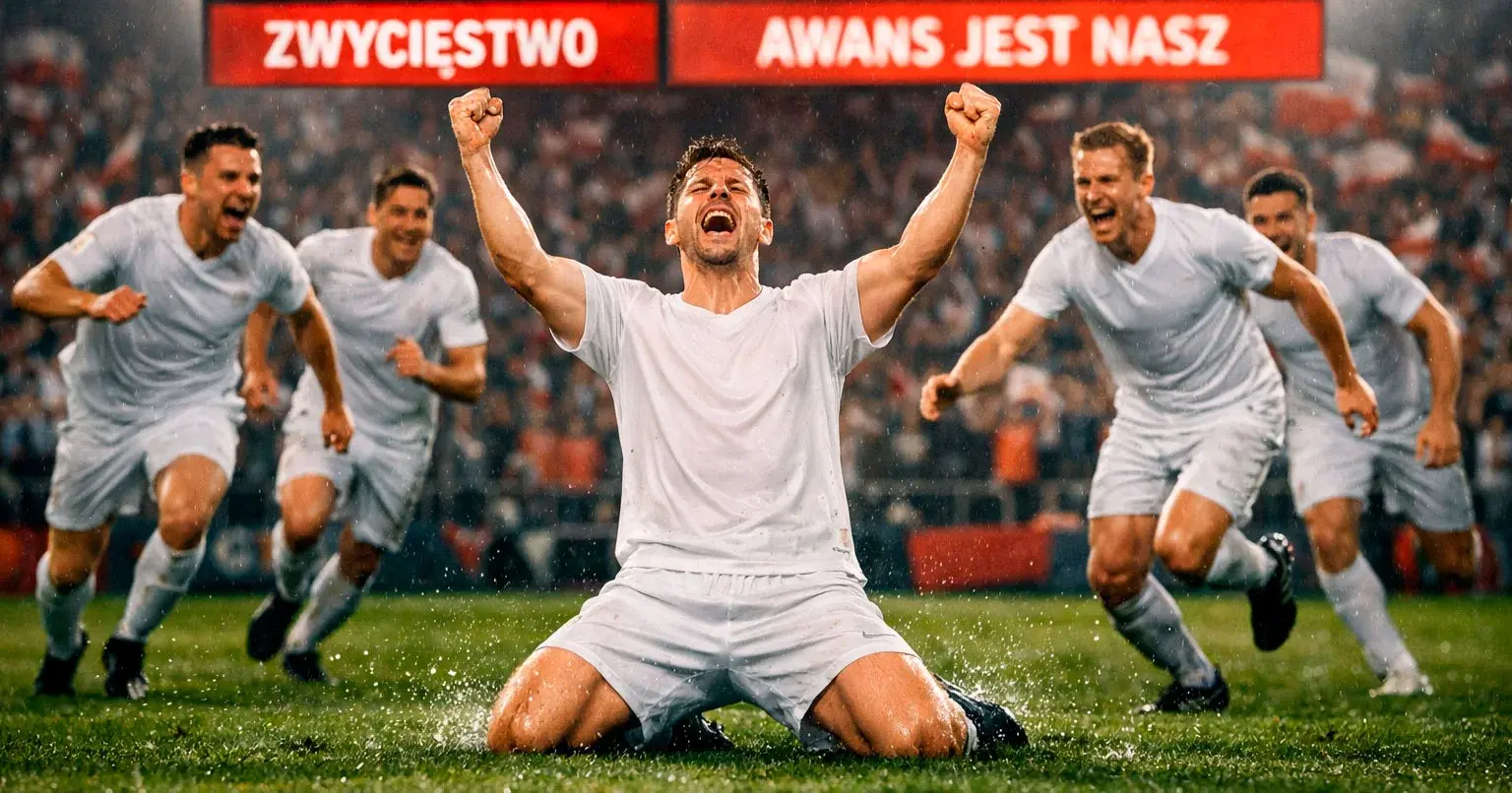Piłkarze celebrujący awans na Mistrzostwa Świata 2026 po ostatnim gwizdku meczu eliminacyjnego