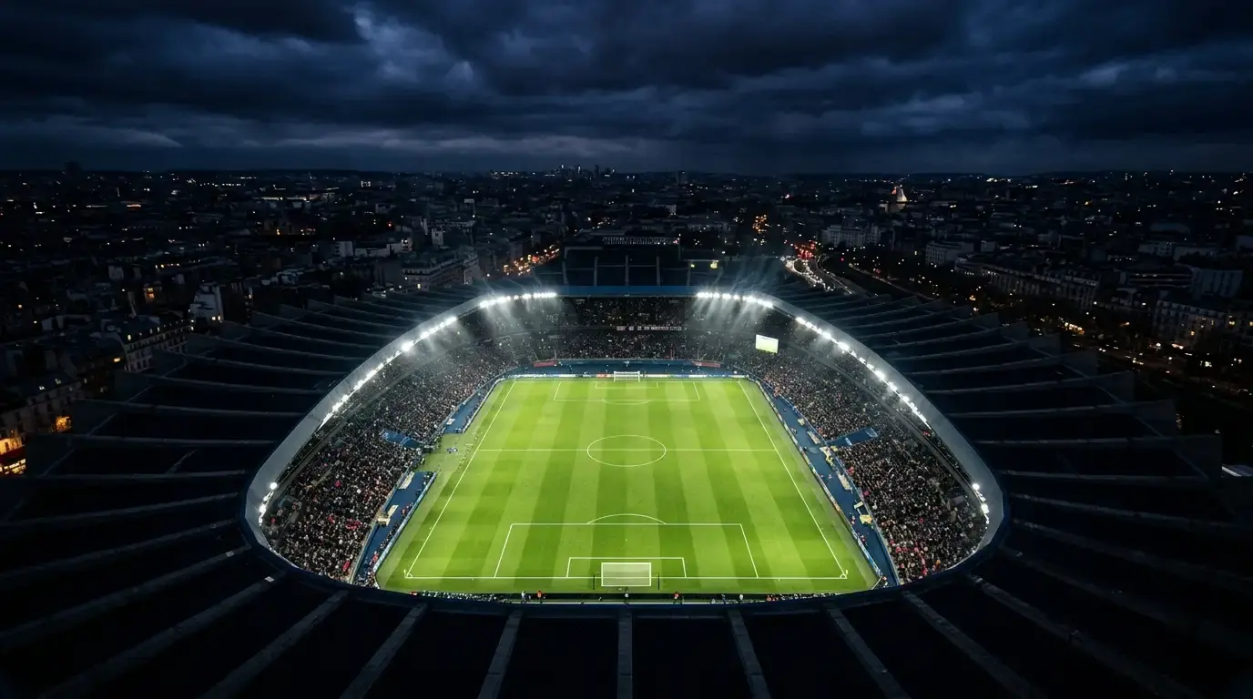 Stadion nocą w światłach reflektorów u progu fazy pucharowej Mundialu 2026