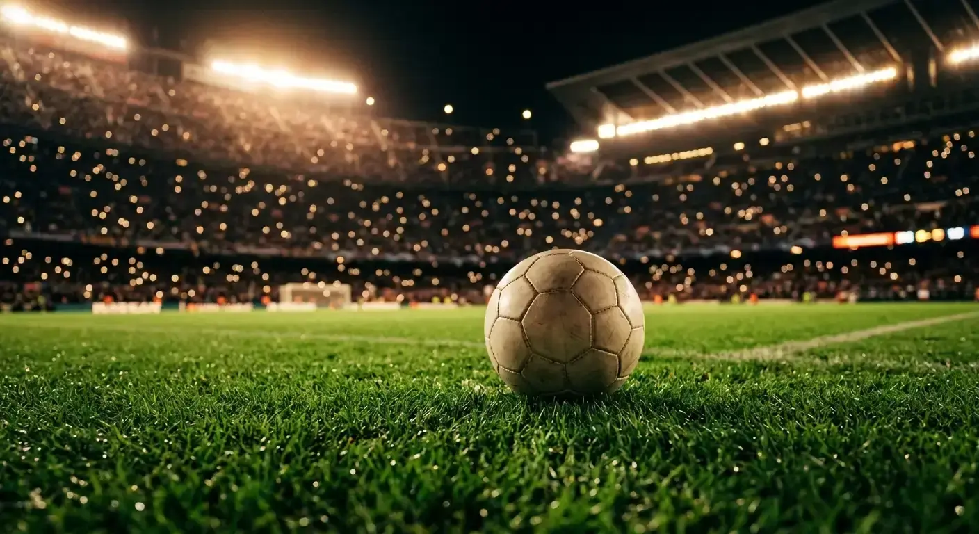Piłka na murawie w świetle reflektorów przed wieczornymi meczami ćwierćfinałowymi Mundialu 2026