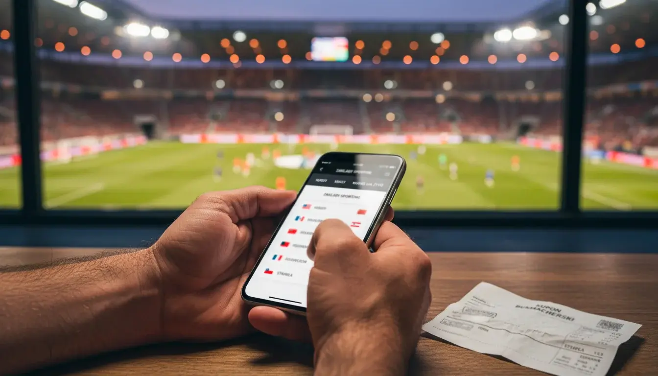 Zakłady bukmacherskie na Mundial 2026 — kupon bukmacherski z flagami drużyn mundialowych